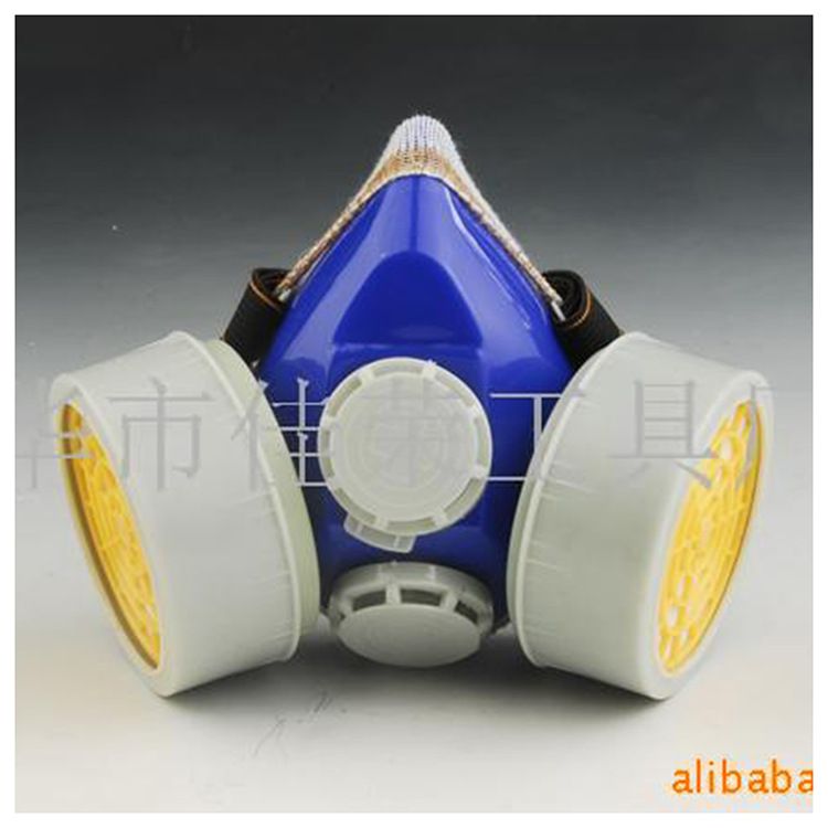 厂家供应优良保护口罩 实用挂耳式保护面罩 带过滤盒口罩