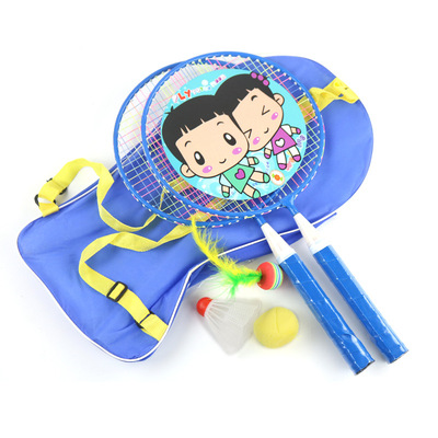 新款3--12歲寶寶 卡通兒童羽毛球拍 親子活動 幼兒玩具球拍套裝