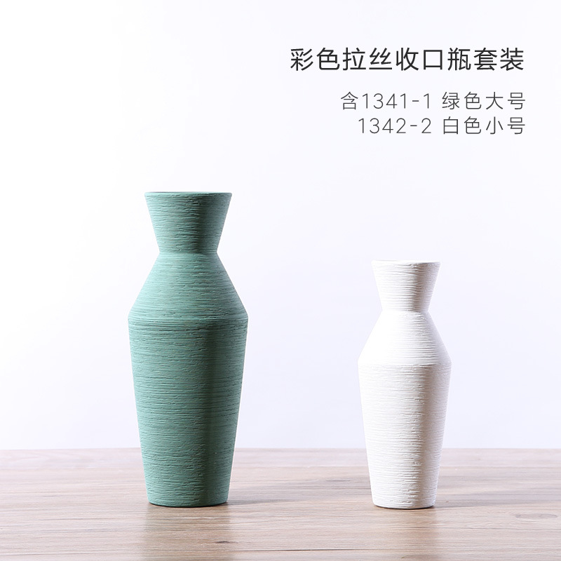 Ins moderno minimalista morandi jarrón de cerámica decoración diseñador nórdico decoración suave decoración del hogar al por mayor