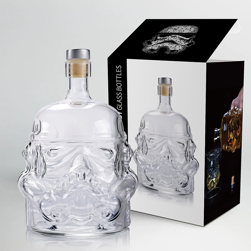 High borosilicate heat resistant and cold resistant glass decanter Star Wars white army glass bottle creative decanter spirit bottle
