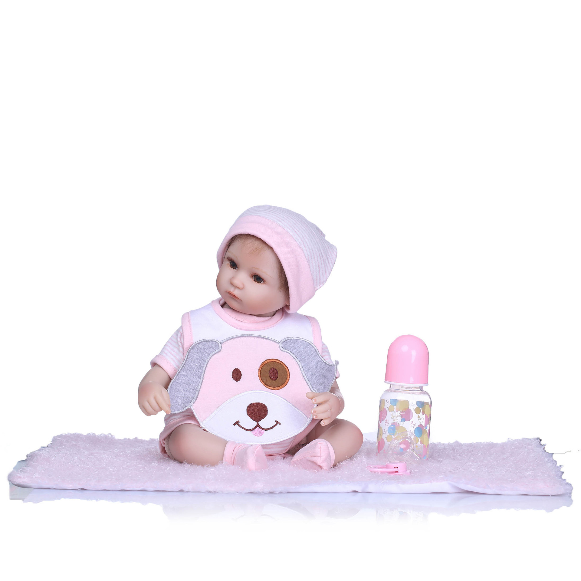 Simulación muñeca de goma suave bebé durmiendo muñeca lindo bebé regalo de boda cama presionando muñeca