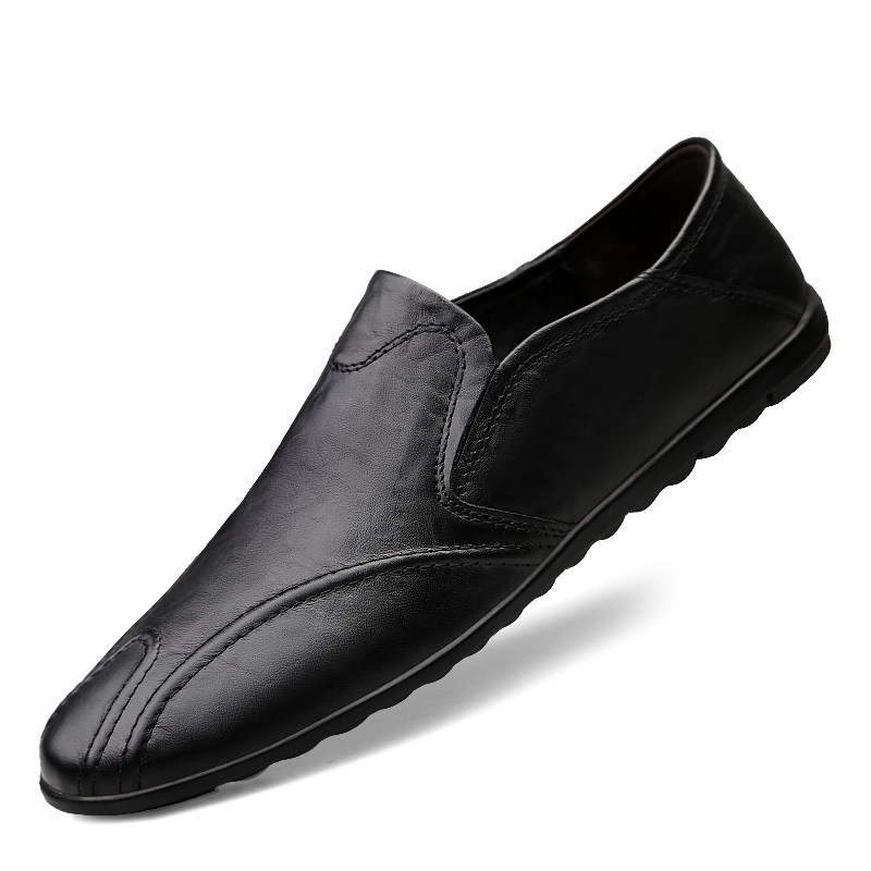 Leather casual extra large shoes