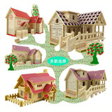 Деревянный трехмерный реалистичный домик, хижина, вилла, игрушка, DIY, домик своими руками