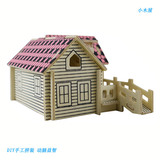 Деревянный трехмерный реалистичный домик, хижина, вилла, игрушка, DIY, домик своими руками