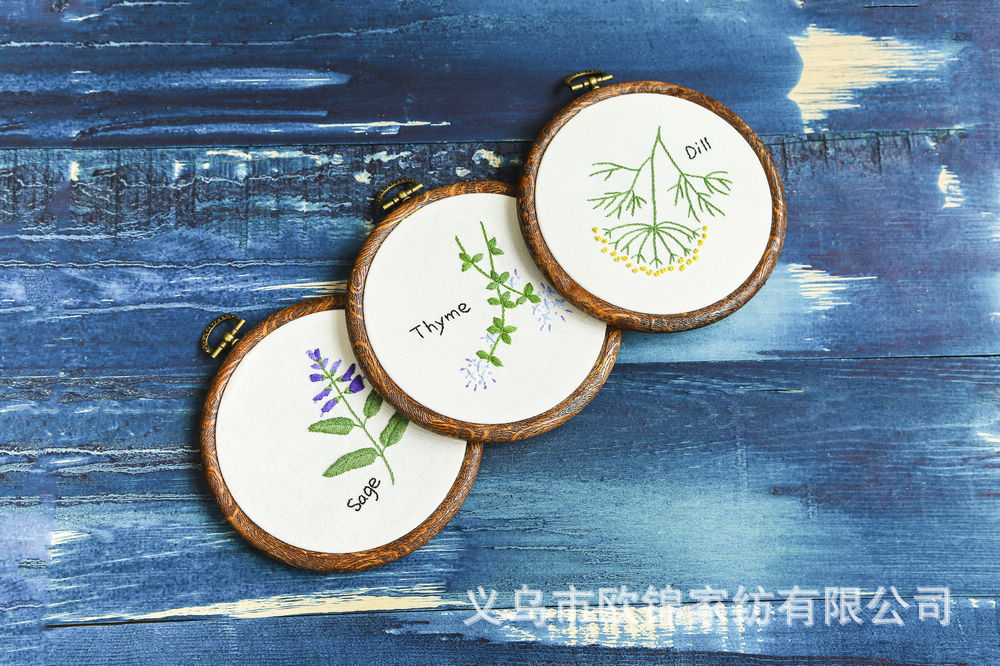 Directo de fábrica bordado Europeo DIY creativo productos hechos a mano principiante novato de punto de cruz simple paquete de material de bambú bordado elástico