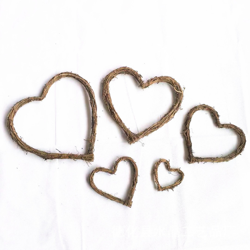 Smilax Rattan Ring Heart-Shaped Ring Wedding Garland Dry Branches Kindergarten Environment Decoration Wall Hanging Rattan Ring Shooting Props Smilax Rattan Ring Heart-Shaped Ring Wedding Garland Dry Branches Kindergarten Environment Decoration Wall Hanging Rattan Ring Shooting Props