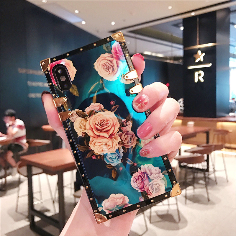 Stylish Blue Ray Floral Phone Case For Iphone And Samsung Models_voghion.com