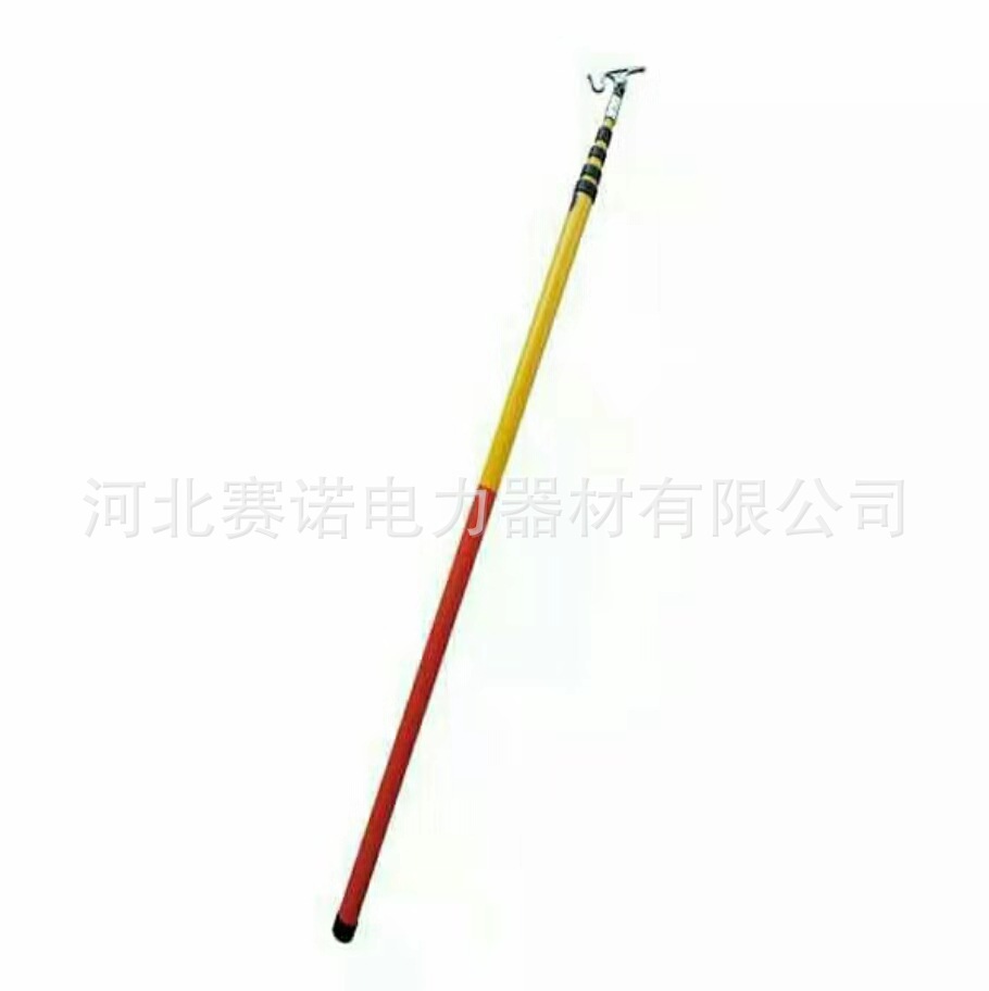 4米伸缩型操作杆异型头绝缘伸缩拉杆带多角度异型挑头LZG-10kv杆