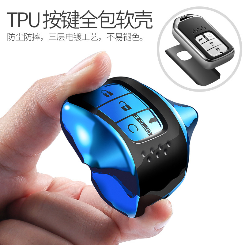 Adecuado para Honda clave caso Civic CRV 10 generación Yizhi Accord Ling paijie de TPU coche clave caso Shell hebilla