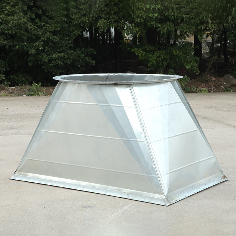 风管厂家白铁皮天方地圆通风管道 天圆地方加工 镀锌风管排风管方