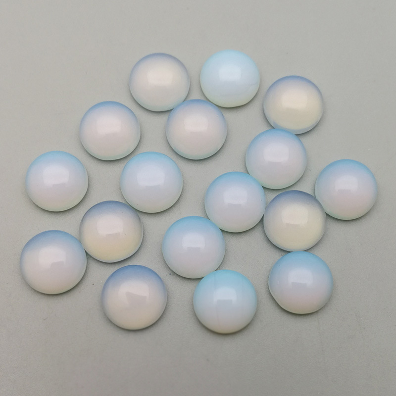 速売通爆金8mm天然石半円形戒面石パッチdiyビーズ部品卸売り