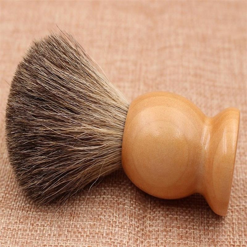 Cepillo para barba de hombre aprobado por la fábrica, cepillo de afeitar de pelo mixto de animales, herramienta de afeitado para hombre, cuidado del cabello