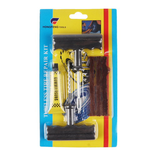 Car tire repair tool set vacuum tire motorcycle electric vehicle special emergency tape quick glue liquid artifact