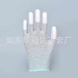 劳保手套现货批发无尘薄款针织劳保手套工厂车间碳纤维涂指手套