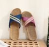 Slippers suitable for men and women for beloved indoor, slide, cotton and linen