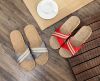 Slippers suitable for men and women for beloved indoor, slide, cotton and linen