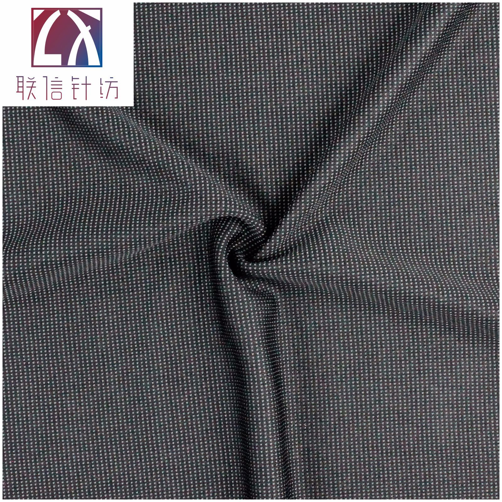 全涤双色阳离子汗布面料 透气提花阳离子 平纹斑点双色速干鸟眼布