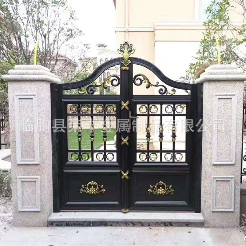 Supply aluminum door Villa courtyard wall door luxury community factory aluminum alloy door low price