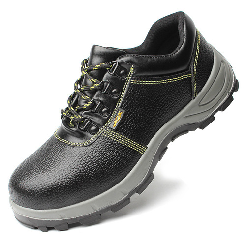 Manufacturer Direct Sale Men's Safety Boots with Steel Toe, Anti-Puncture, Summer Breathable Lightweight, Shock-Absorbing Work Shoes