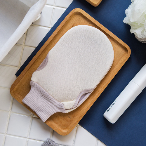 Bath towel for women and men, bath towel, back rub gloves, bath towel, gray gloves for adults and children, double-sided frosted household