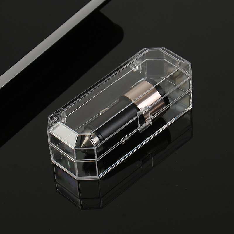 水晶盒带卡扣防打开电子烟包装盒客户定制塑胶盒雾化器专用包装盒