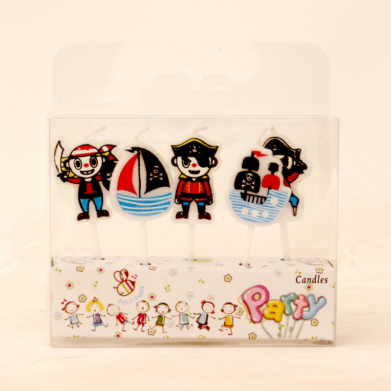 Lindo pastel de cumpleaños de dibujos animados vela creativa niños pastel de hornear decoración cera cumpleaños vela al por mayor