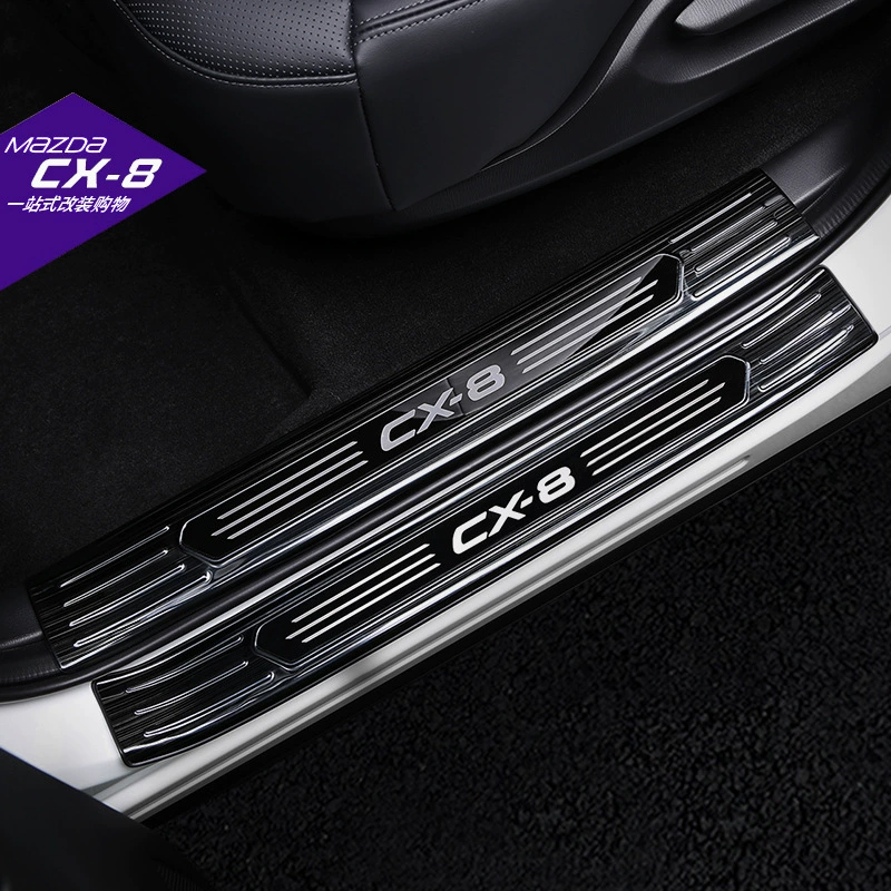 Подходит для Mazda cx-8 Модифицированная пороговая планка приветственная педаль cx8 Декоративная полоса для кромки педали из нержавеющей стали