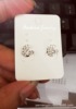 Earrings from pearl, accessory, Korean style, flowered, wholesale