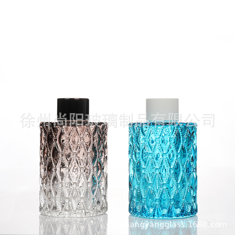 150ml无火香薰玻璃瓶香水瓶 喷色螺口雕刻空瓶藤条挥发扩香精油瓶