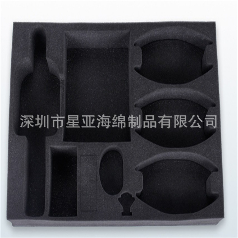 推荐包装背胶贴合海绵 绝缘产品海绵内衬辅料彩色雕刻成型