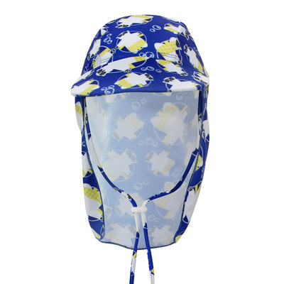 Niños y niñas protección solar gorro de natación playa juego cuello protección sombrero para el sol gorro de natación protección para los oídos sombrero de tela sombrero para el sol