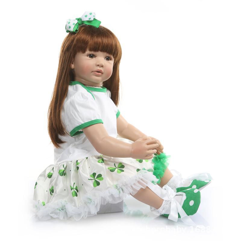 Venta caliente europea y americana de tela de simulación de cuerpo muñeca de juguete para niños bebé muñeca de juguete