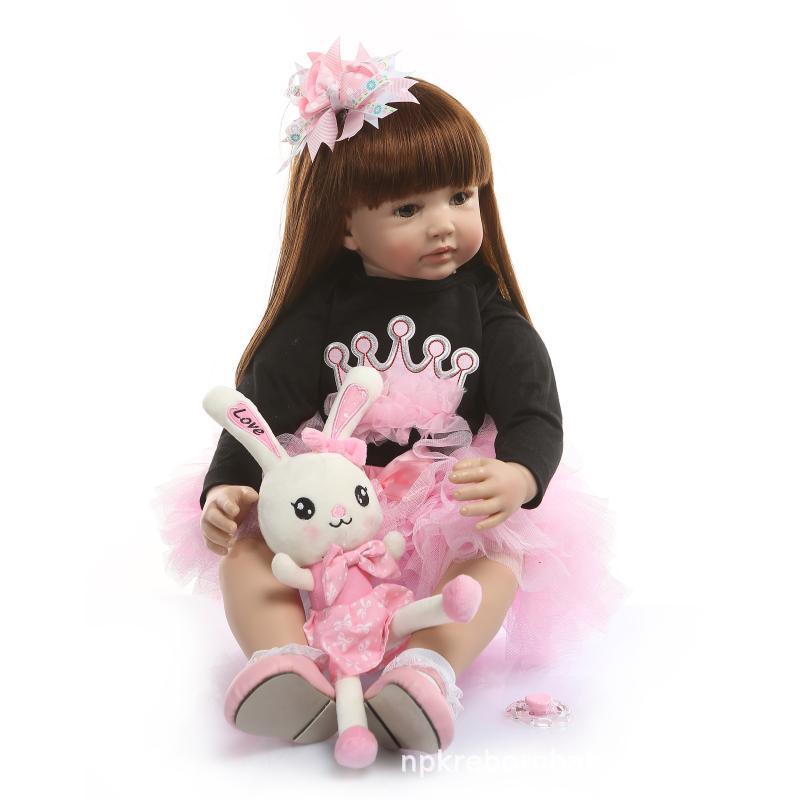 Nuevo europeo y americano de simulación de juguete muñeca regalo de vacaciones de los niños de crecimiento jugar casa juego de juguete