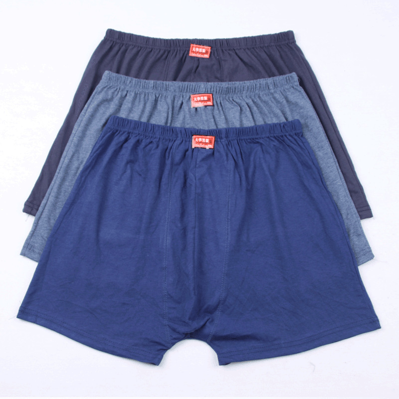 Men's Middle-aged and elderly boxer briefs breathable pure cotton extra large boxer shorts men's supermarket promotion pure cotton underwear