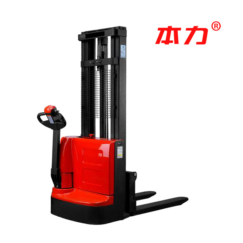 【电动堆高车 】 步行式全电动叉车经济轻便小型1.5吨电瓶装卸车