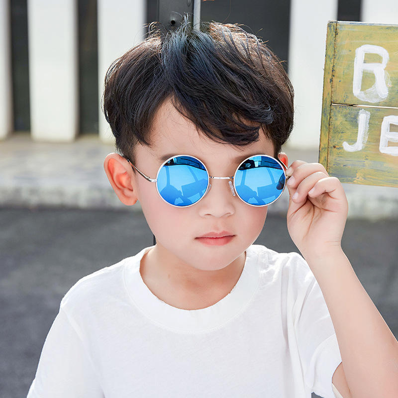 2019 Round Children's Sunglasses Trendy Retro Boys and Girls Sunglasses Children Sunglasses Personalized Baby Glasses