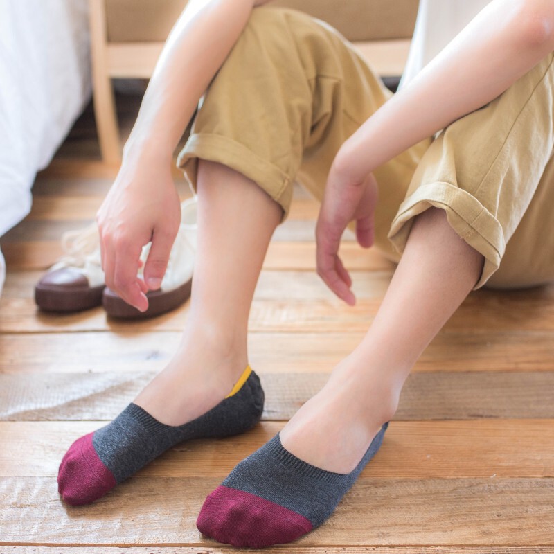 Men's No-Show Socks Summer Cotton Socks Low-Cut Breathable Silicone Invisible Socks Trendy Versatile Non-Slip Men's No-Show Socks Summer Cotton Socks Low-Cut Breathable Silicone Invisible Socks Trendy Versatile Non-Slip