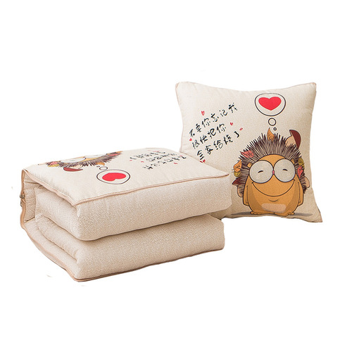 Multifunctional two-in-one pillow and quilt dual-purpose pillow wholesale printed logo car cushion cushion air conditioning quilt gift