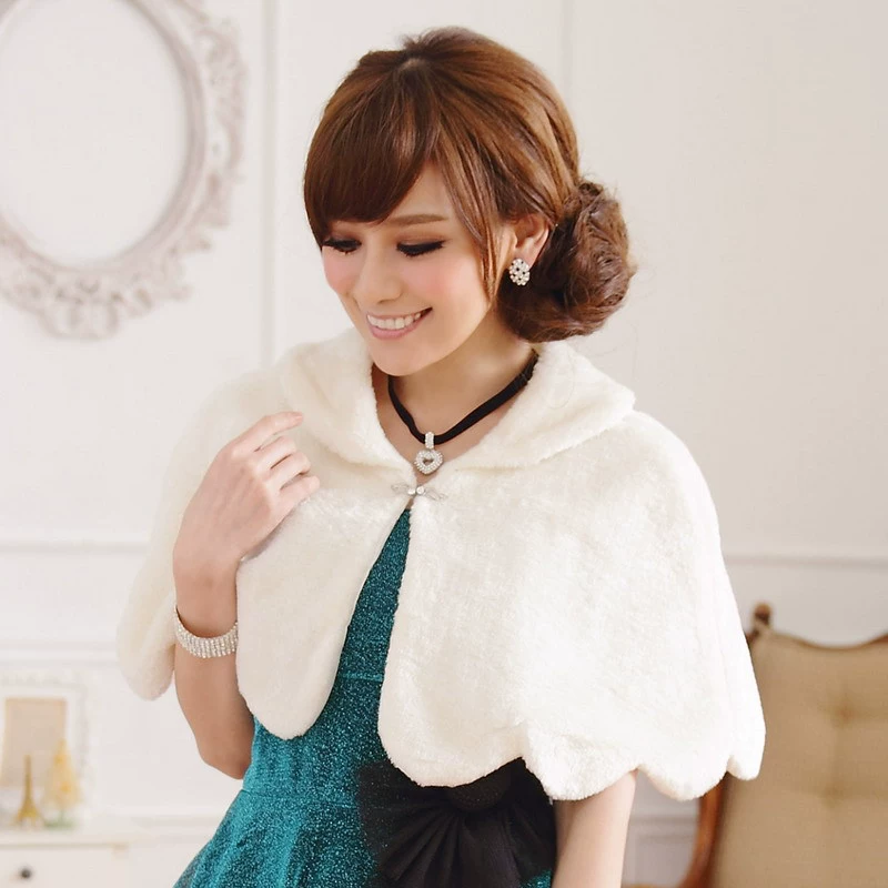 Новая женская одежда осень и зима ужин шаль мыс пушистая пряжка плюс размер пухленькая девушка короткое пальто 9357