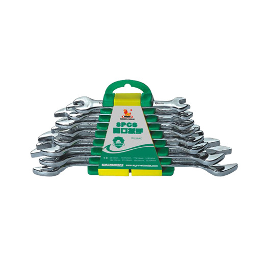 威力狮 8件套镜面开口扳手套装8-24MM呆扳手套装 两用扳手W0328AC