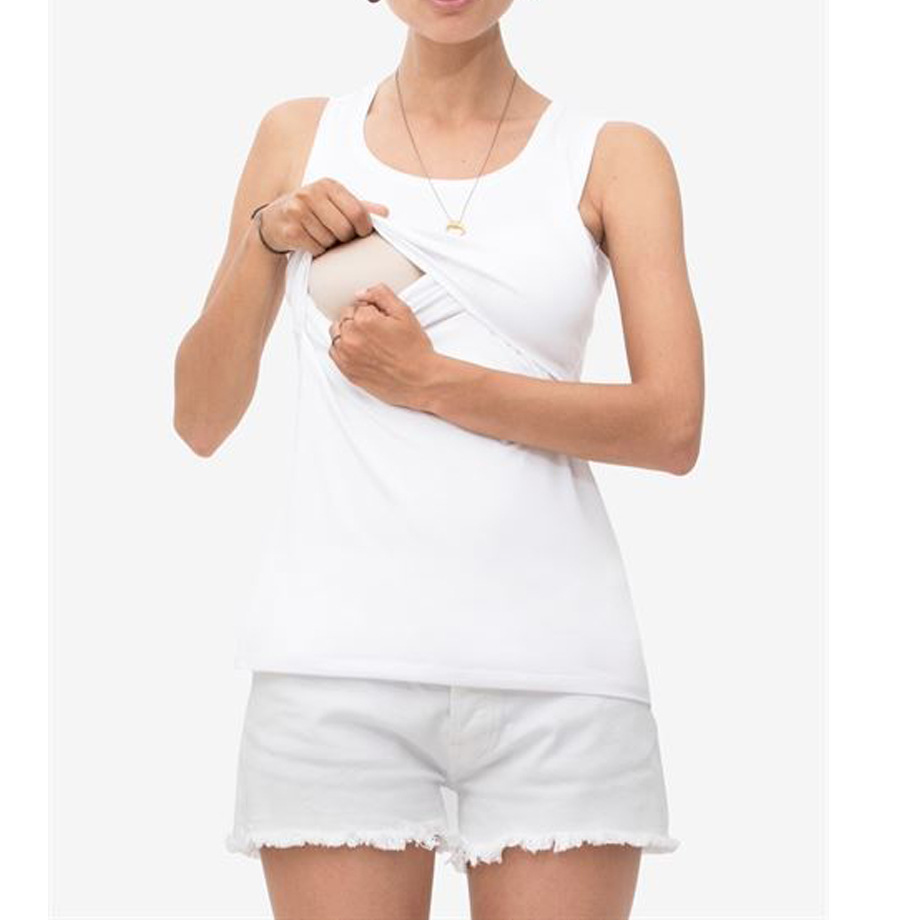 Hot-selling Maternity T-shirts, European And American Striped Vests, Sleeveless Nursing Clothes For Women_ecoleips.com