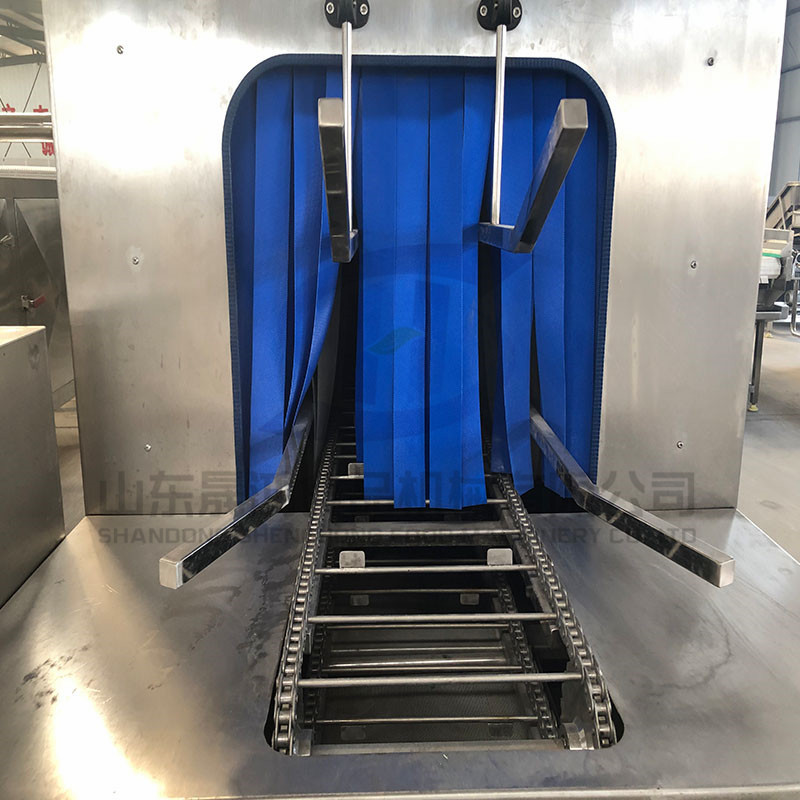 推荐  不锈钢链条式塑料筐清洗烘干  全自动高压喷淋周转筐洗箱机