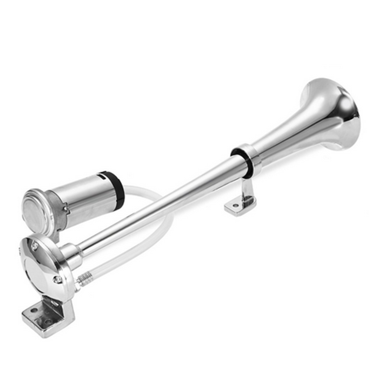 Bocina de aire para coche con relé, 450 mm, 12 V, bocina de aire de un solo tubo, bocina modificada, sonido de alta frecuencia de 150 dB image 5