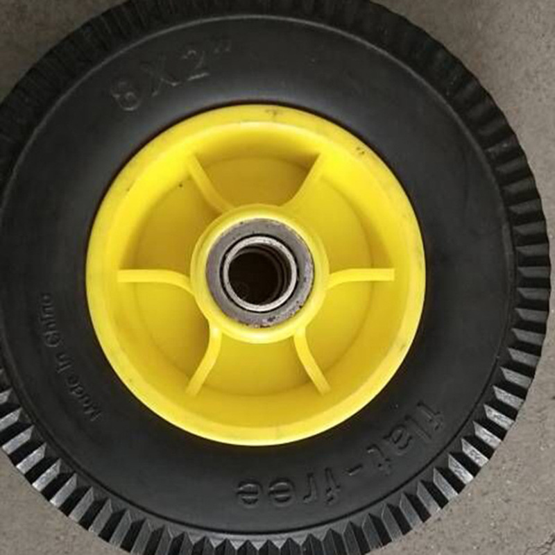 青岛厂家供应优良200*60胶粉轮多种尺寸小推车轮子垃圾桶轮子