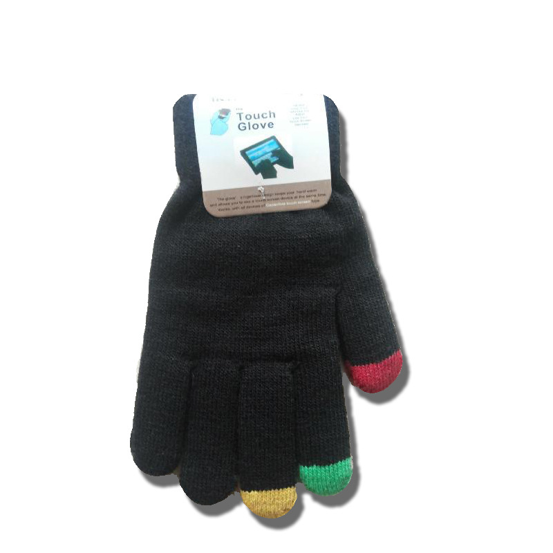 Teléfono móvil de pantalla táctil multicolor para hombres y mujeres al por mayor de fábrica con guantes de pantalla táctil de punto cepillado