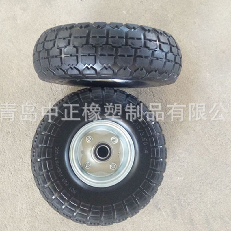 供应实心轮 250-4胶粉轮 青岛厂家加工制作多种尺寸轮胎