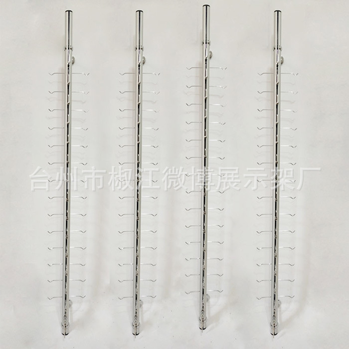 잠금 스트립 안경 선반 디스플레이 소품이있는 알루미늄 합금 벽걸이 형 벽걸이 형 선글라스 디스플레이 랙