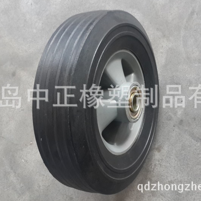 供应胶粉轮 实心轮 工具车轮子 塑料轮辐 青岛厂家加工制作