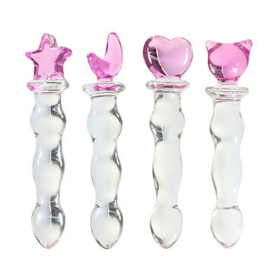 Female rear bead glass anal plug tail new penis fairy stick anal plug masturbation device sex toy