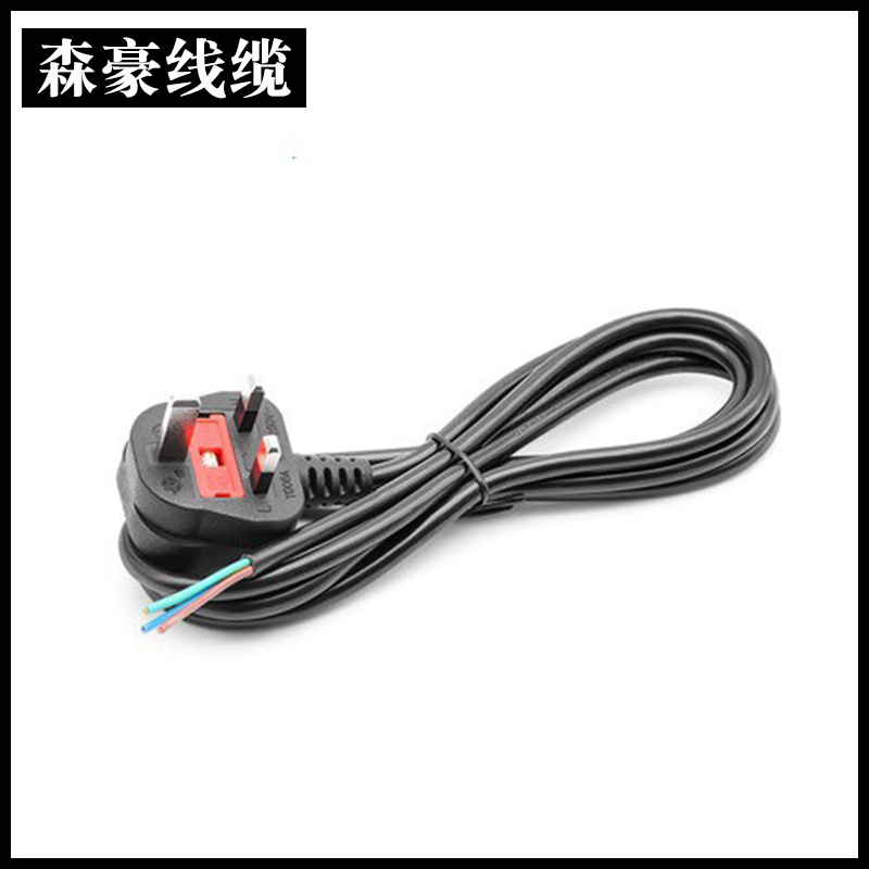 英式电源线3A/5A/13A带保险丝电源线AC香港英国适用